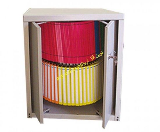 تصویر  کمد دوار فلزی 2 طبقه پوشه آویز